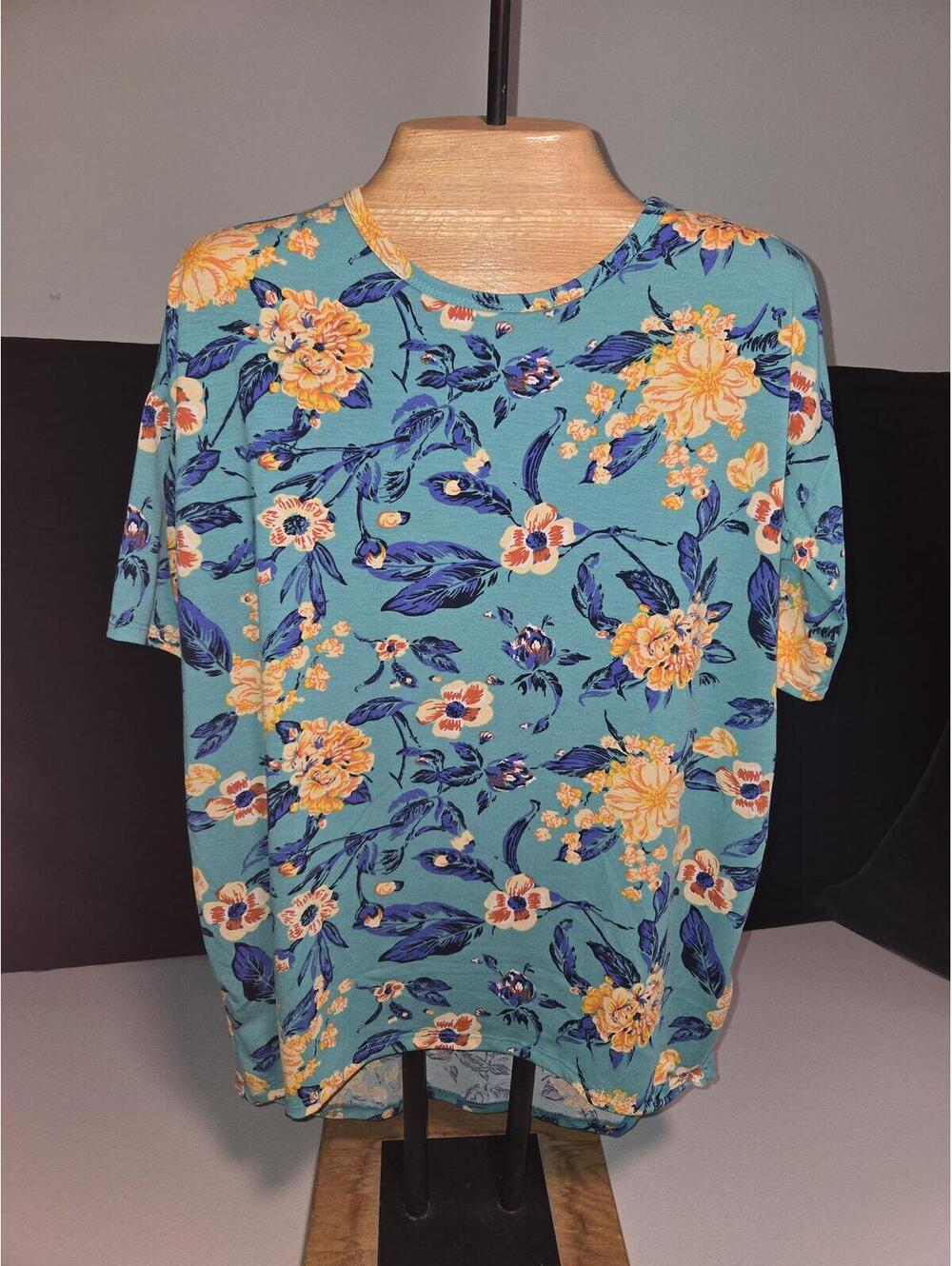 LuLaRoe Floral Patterned Short Sleeve Top XXS